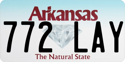 AR license plate 772LAY