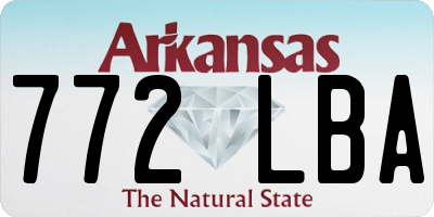AR license plate 772LBA