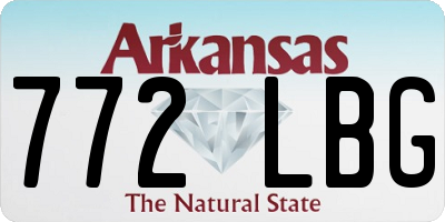 AR license plate 772LBG