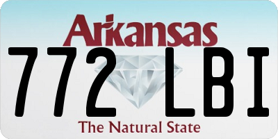 AR license plate 772LBI