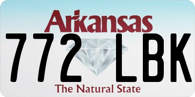 AR license plate 772LBK