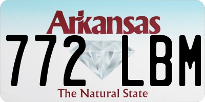 AR license plate 772LBM