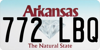 AR license plate 772LBQ