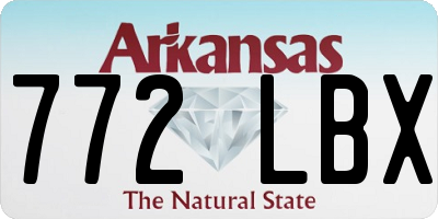 AR license plate 772LBX