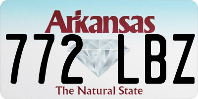 AR license plate 772LBZ