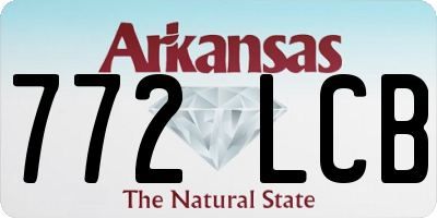 AR license plate 772LCB