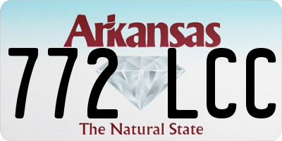 AR license plate 772LCC