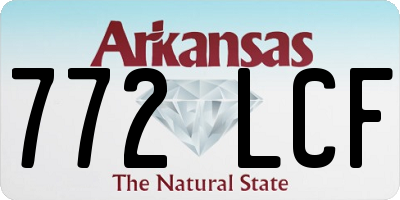 AR license plate 772LCF