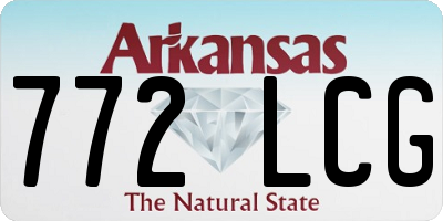 AR license plate 772LCG