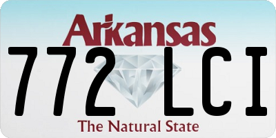 AR license plate 772LCI