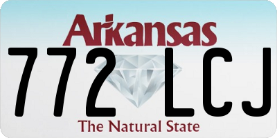 AR license plate 772LCJ