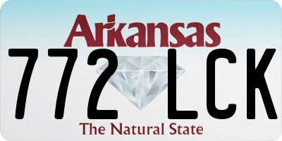 AR license plate 772LCK