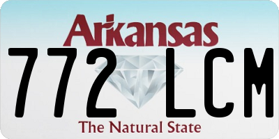 AR license plate 772LCM