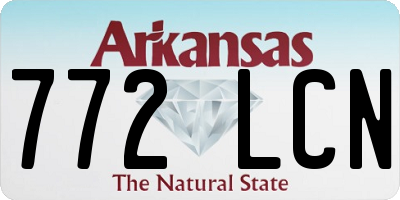 AR license plate 772LCN