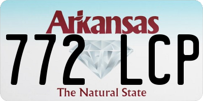 AR license plate 772LCP