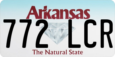 AR license plate 772LCR