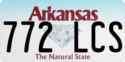 AR license plate 772LCS