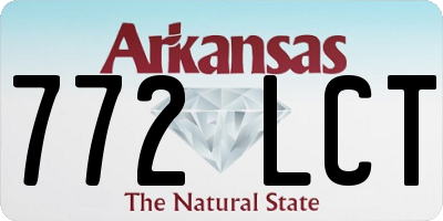 AR license plate 772LCT