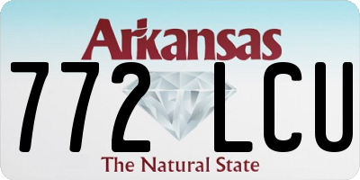 AR license plate 772LCU