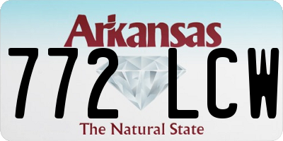 AR license plate 772LCW