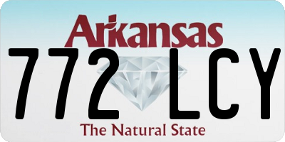 AR license plate 772LCY