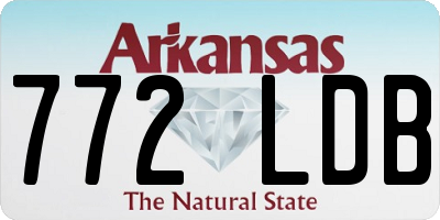 AR license plate 772LDB