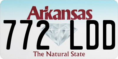 AR license plate 772LDD