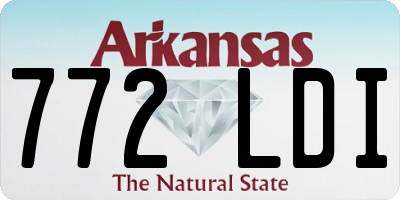 AR license plate 772LDI