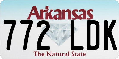 AR license plate 772LDK