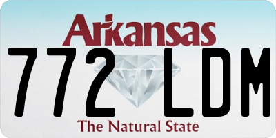 AR license plate 772LDM