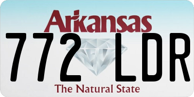 AR license plate 772LDR