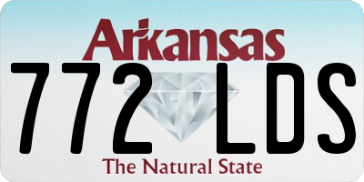 AR license plate 772LDS