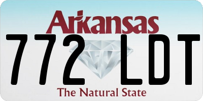 AR license plate 772LDT
