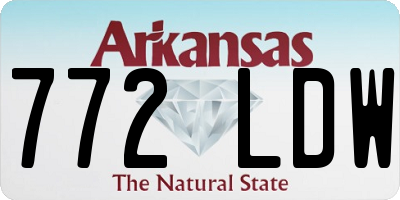 AR license plate 772LDW