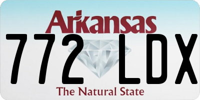 AR license plate 772LDX