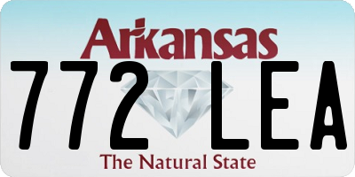 AR license plate 772LEA