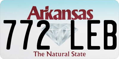 AR license plate 772LEB