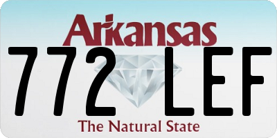 AR license plate 772LEF