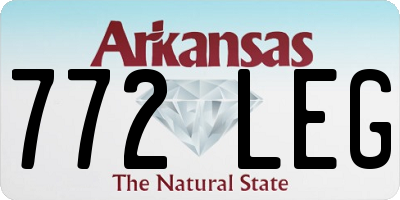 AR license plate 772LEG