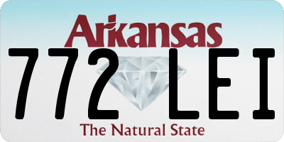 AR license plate 772LEI