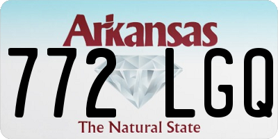 AR license plate 772LGQ