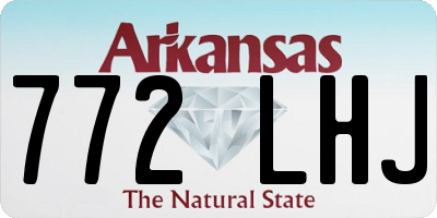 AR license plate 772LHJ