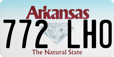 AR license plate 772LHO