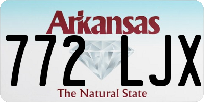 AR license plate 772LJX
