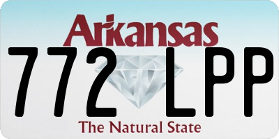 AR license plate 772LPP