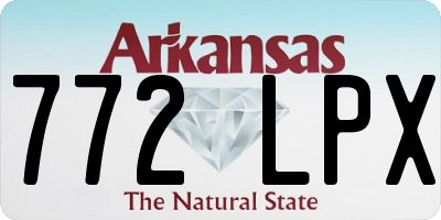 AR license plate 772LPX