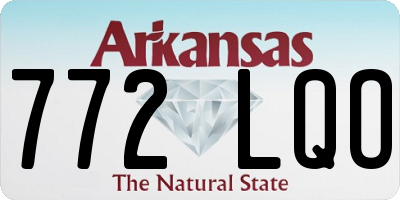 AR license plate 772LQO