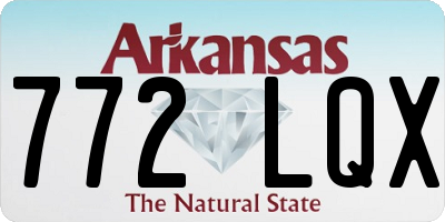 AR license plate 772LQX