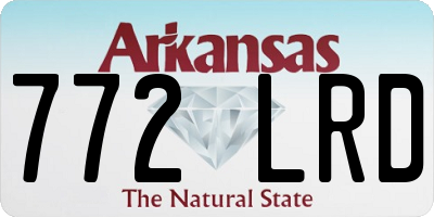 AR license plate 772LRD