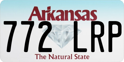 AR license plate 772LRP